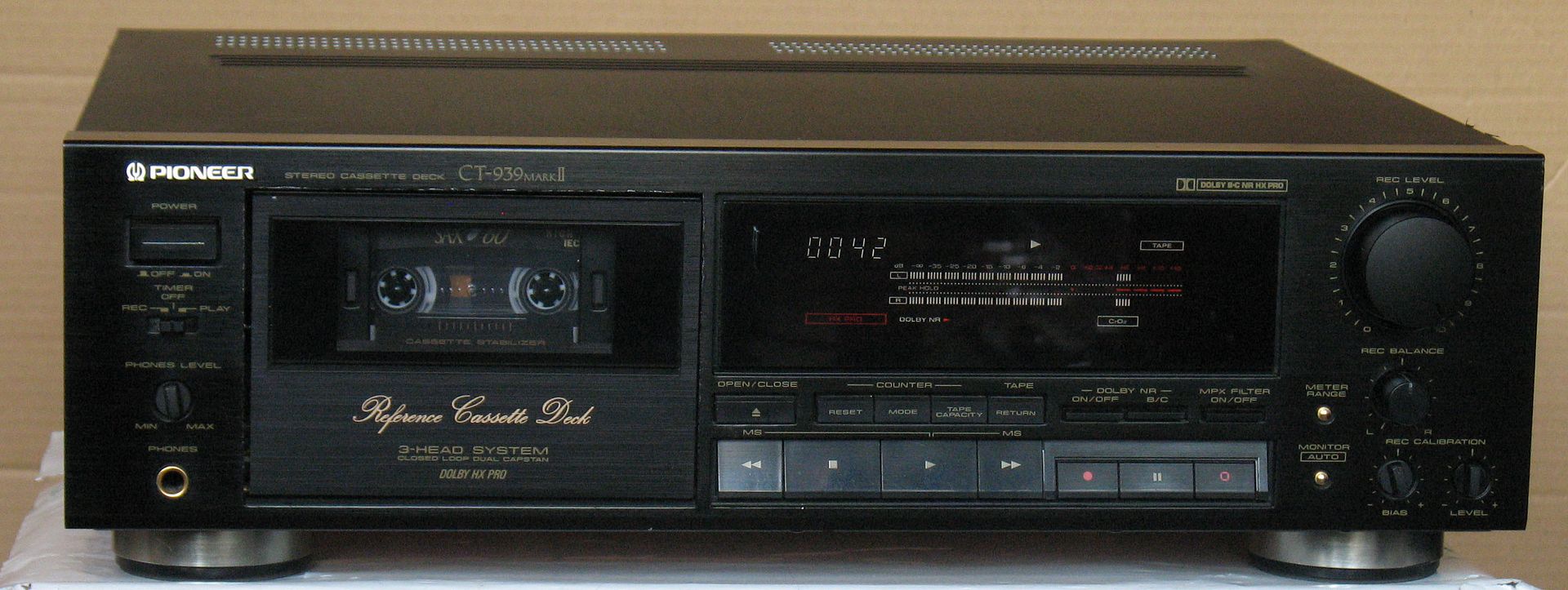 PIONEER CTS800 3HEAD LASER AMORPHOUS CASSETTE DECK (1988/1989
